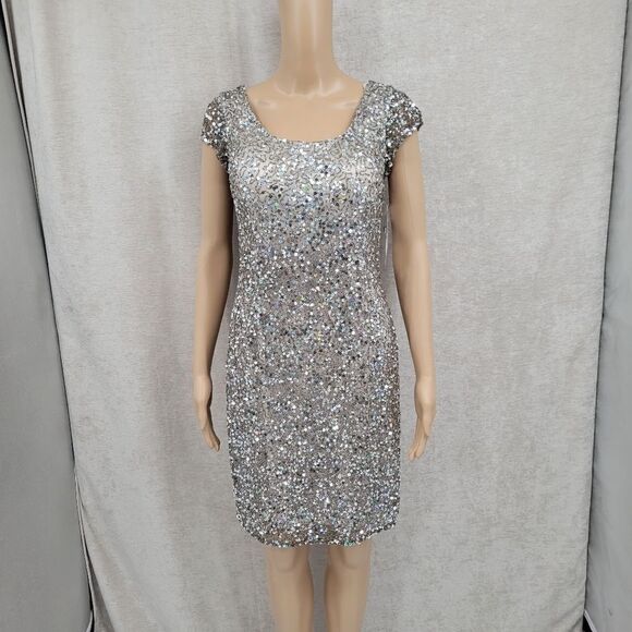 JUMP apparel Sparkly Silver Sequin Dress, Juniors Size 3/4 NEW NWT - Picture 14 of 14